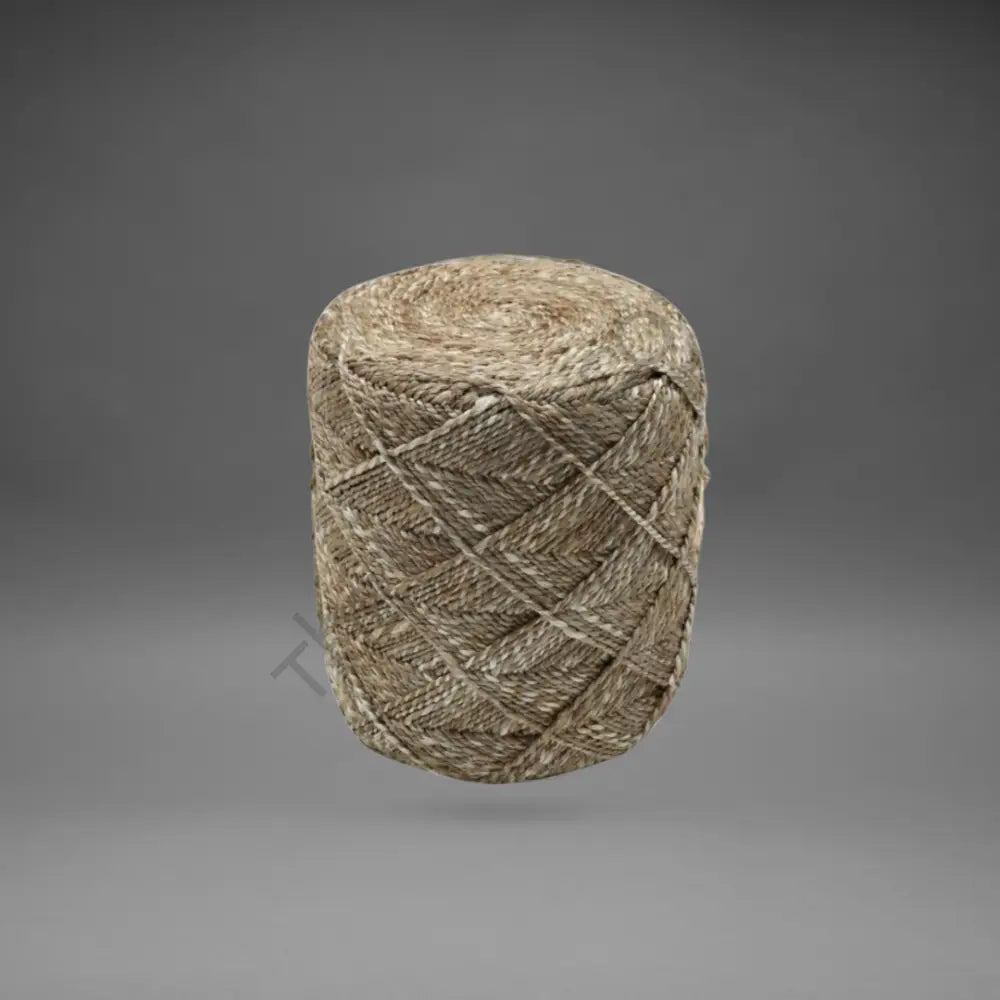 Handwoven Jute Pouf Ottoman Cube | Home Décor Seating - Poufs