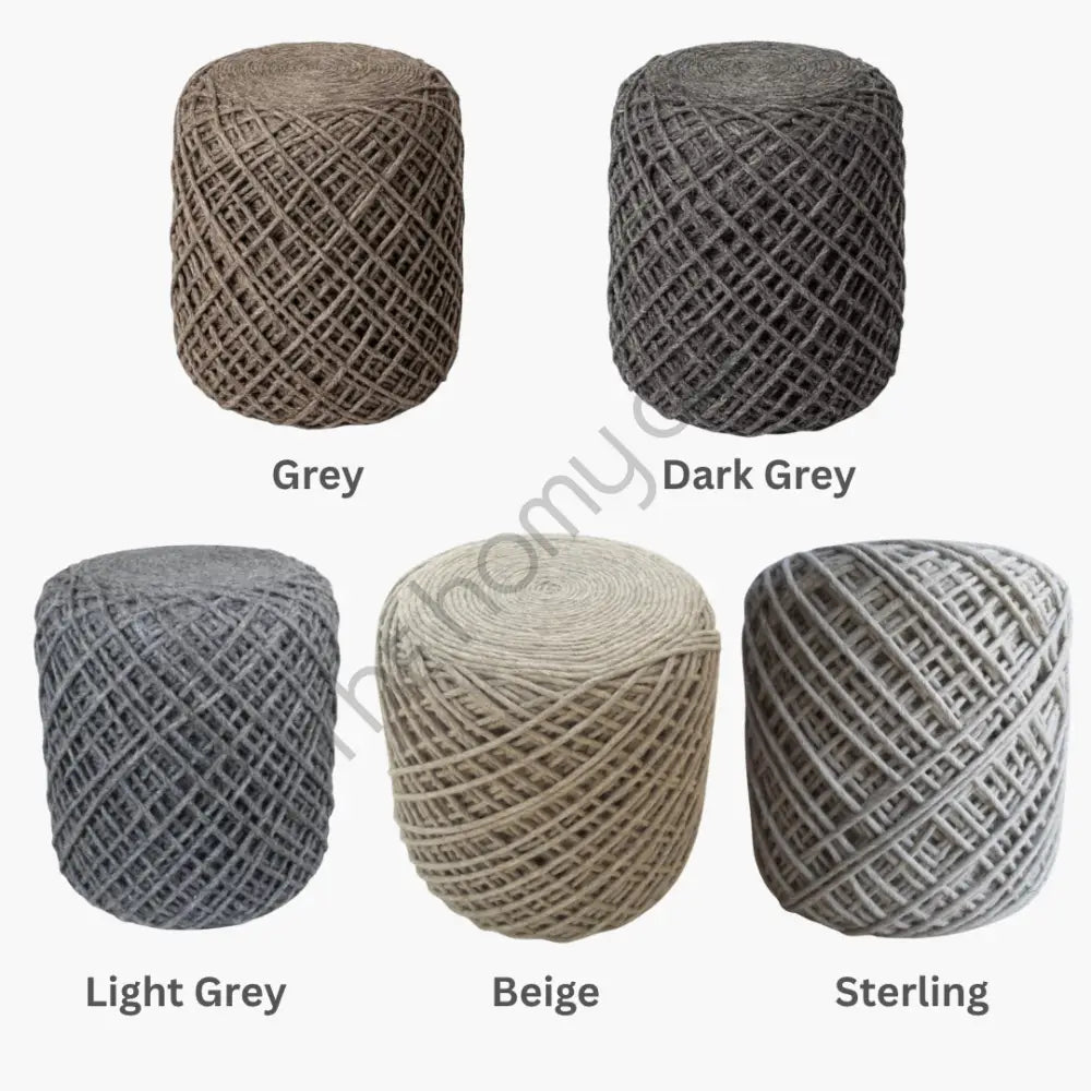 Handwoven Rope Pouf Ottoman – Pouf for Living Room Seating - Poufs