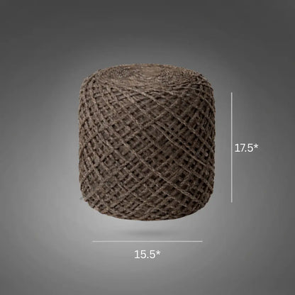 Handwoven Rope Pouf Ottoman – Pouf for Living Room Seating - Poufs