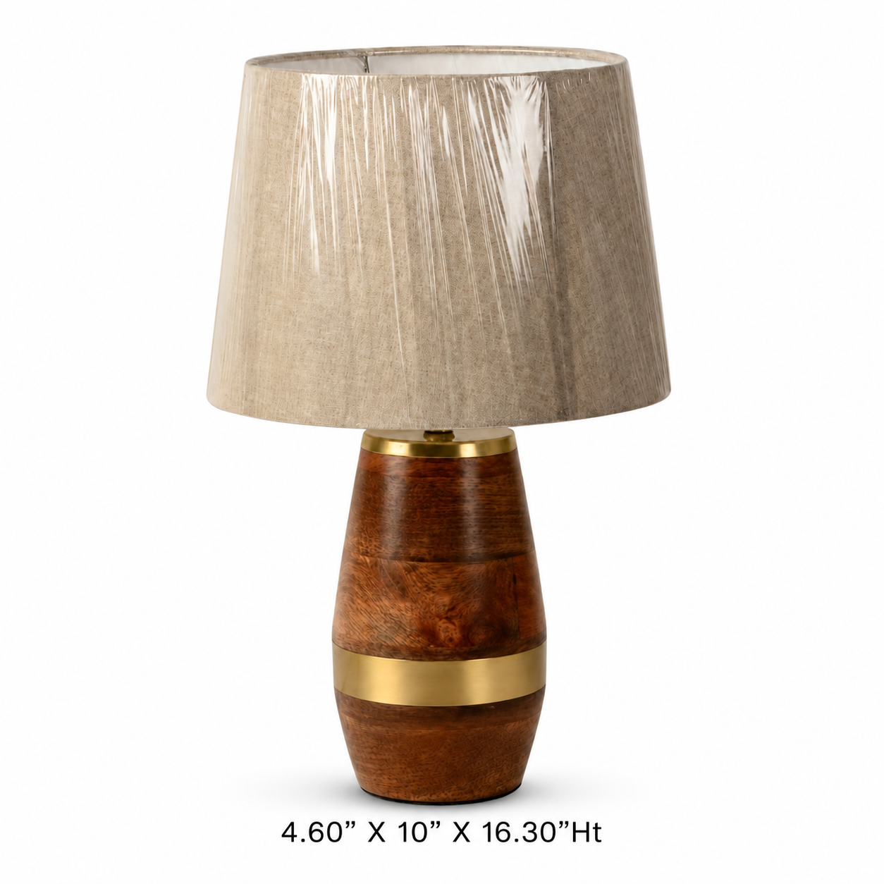 Modern Wooden Table Lamp with Fabric Shade
