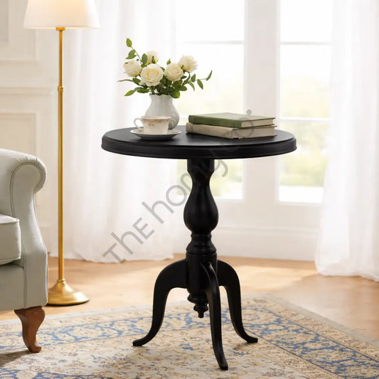 Luxury Side Table | Round Accent End Table for Living Room Bedroom & Home Decor - Tables