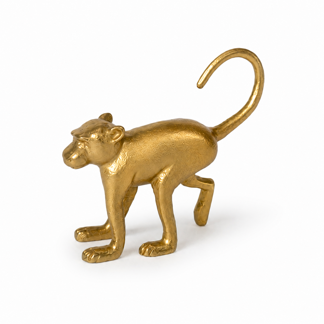 Gold Monkey Figurine