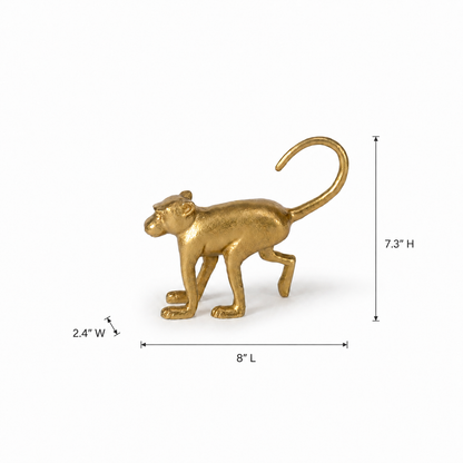 Gold Monkey Figurine