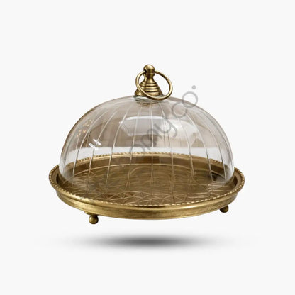 Oval Cake Stand with Glass Dome Lid - Cake Stands
