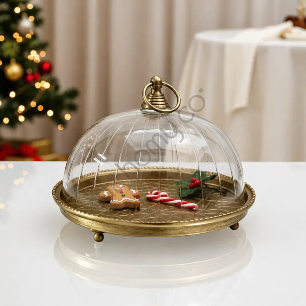 Oval Cake Stand with Glass Dome Lid - Cake Stands