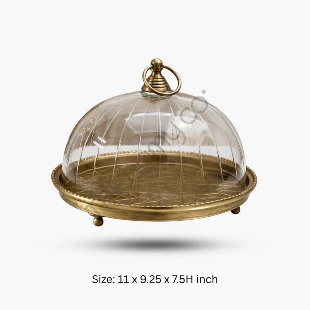 Oval Cake Stand with Glass Dome Lid - Cake Stands