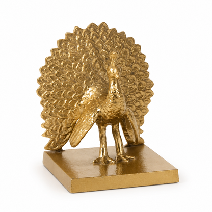 Golden Peacock Decorative Showpiece