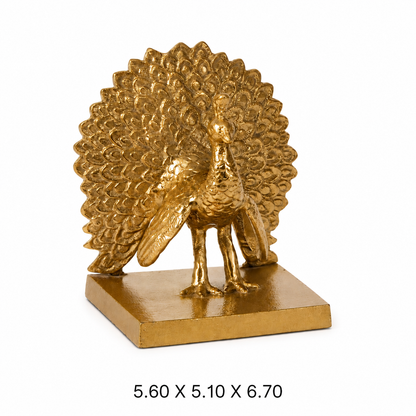 Golden Peacock Decorative Showpiece