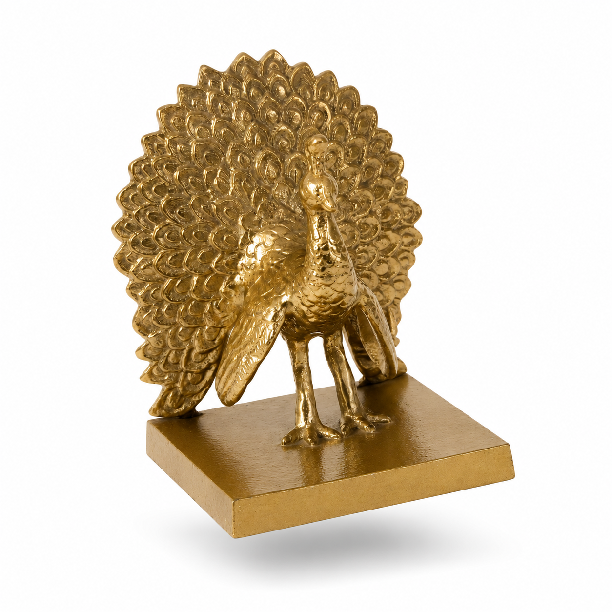 Golden Peacock Decorative Showpiece