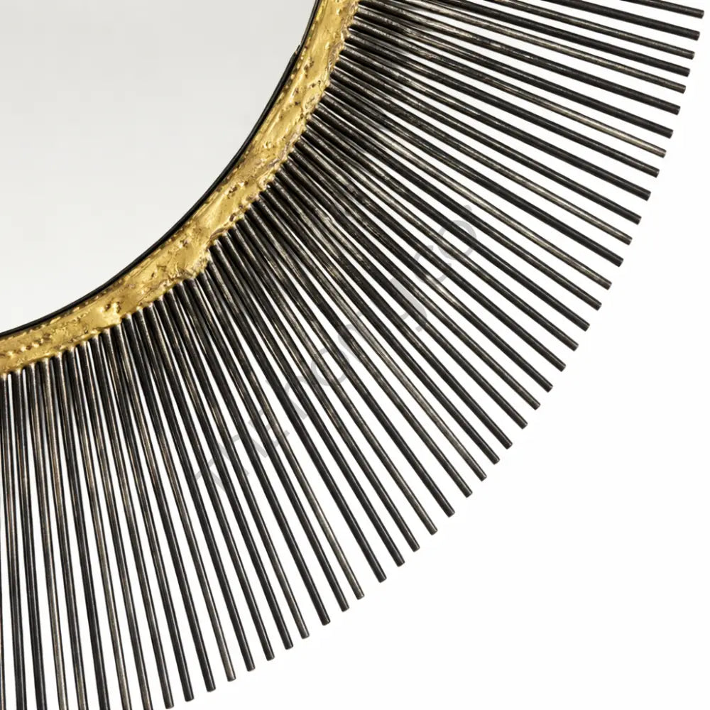 Perseus Oval Sunburst Wall Mirror | Decorative Metal Frame - Mirrors