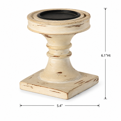 Vintage Farmhouse Pillar Candle Stand