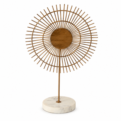 Modern Sunburst Metal Table Décor