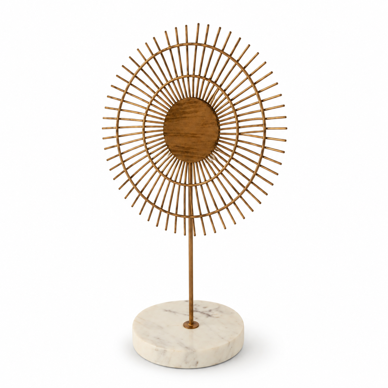 Modern Sunburst Metal Table Décor