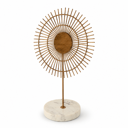 Modern Sunburst Metal Table Décor