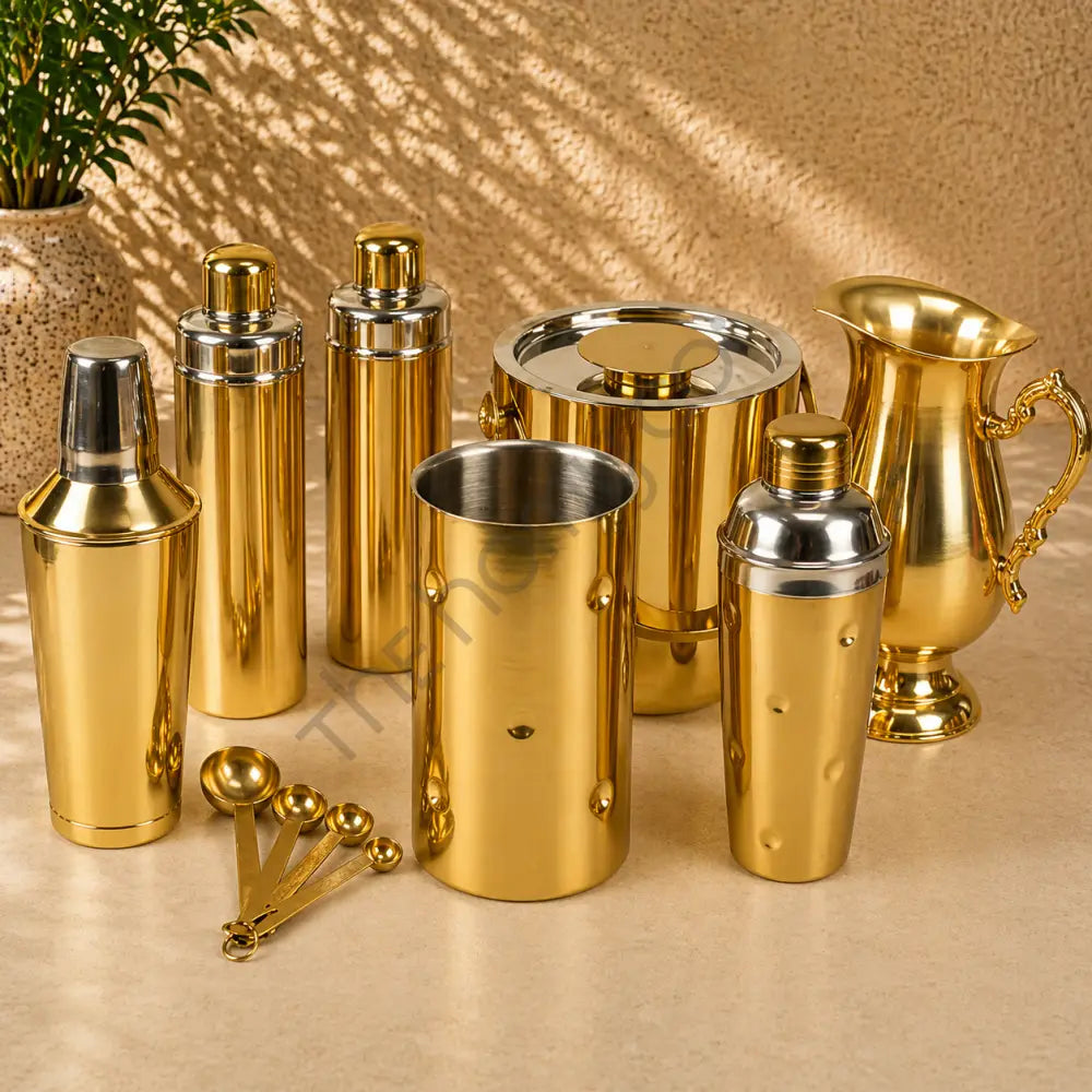 Stainless Steel Lined Barware Set with Trays Holders etc. | Customisation Available - Bar