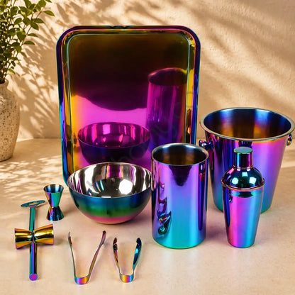 Stainless Steel Lined Barware Set with Trays Holders etc. | Customisation Available - Bar