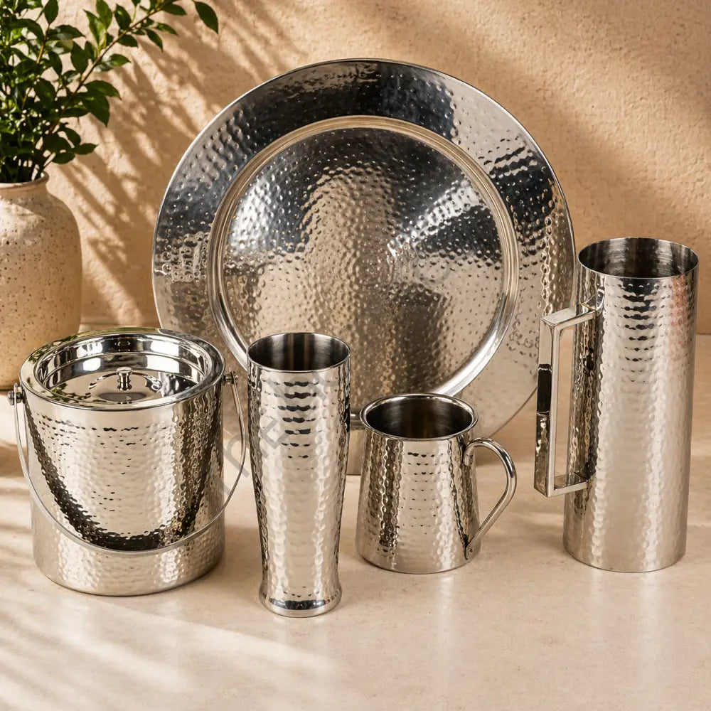Stainless Steel Lined Barware Set with Trays Holders etc. | Customisation Available - Bar