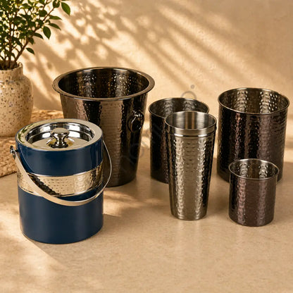 Stainless Steel Lined Barware Set with Trays Holders etc. | Customisation Available - Bar